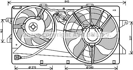AVA QUALITY COOLING Ventilators, Motora dzesēšanas sistēma FD7549